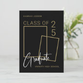 Foto & Fond Herinneringen Klasse van 25 Afstuderen Aankondiging (Staand voorkant)