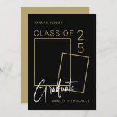 Foto & Fond Herinneringen Klasse van 25 Afstuderen Aankondiging (Voorkant / Achterkant)