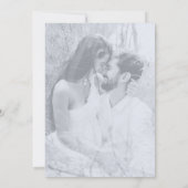 Foto: Formal Dusty Blue Beide ouders bruiloft Kaart (Achterkant)