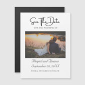 Foto formeel elegant modern rendy sparen de datum (Voorkant / Achterkant)