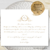 Foto, Formeel Monogram, Liefde en Dankbaarheid Bru Bedankkaart