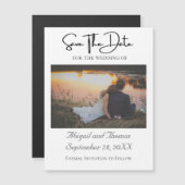 Foto formeel Trendy Magnetic Save the date Kaart (Voorkant / Achterkant)