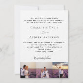 Foto formele eenvoudige luxe bruiloft kaart (Voorkant)