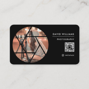 Foto Fotograaf QR Code Professioneel Zwart Visitekaartje