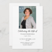 Foto Funeral Memorial Simple Order of Service Pro Programma (Voorkant / Achterkant)