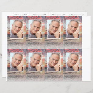 Foto Funeral Prayer Card 4,25x2,5-inch SJABLOON