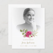 Foto Funeral Romantic Floral Garland in Pink (Voorkant / Achterkant)