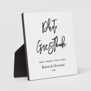 Foto-gastenboek trouwbord Tafelplaquette Fotoplaat