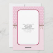 FOTO GEBOORTE AANKONDIGING zoete polka dot roze (Achterkant)