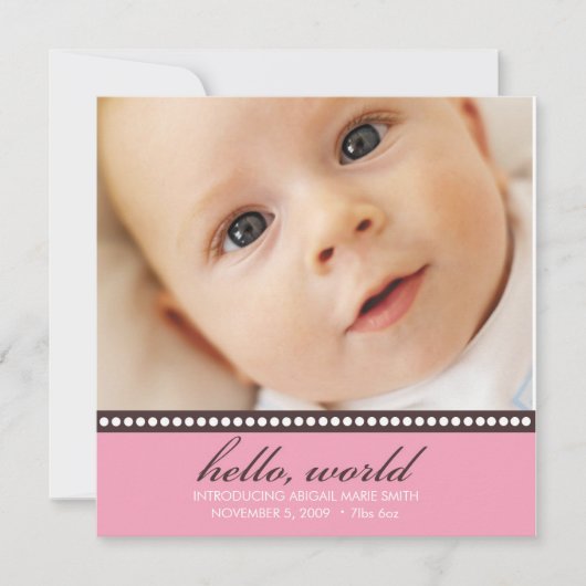 Foto geboorteaankondiging aankondiging (Voorkant)