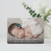 Foto geboorteaankondiging bedankkaart (Staand voorkant)