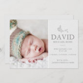 Foto geboorteaankondiging | Bird Announcer Aankondiging (Voorkant / Achterkant)