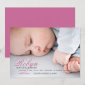 Foto geboorteaankondiging | Naam foto Aankondiging (Voorkant / Achterkant)