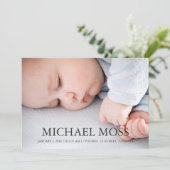 Foto geboorteaankondiging | Naam foto Aankondiging (Staand voorkant)