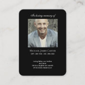 Foto gedenkteken Ik ben vrij gebed met kruis kaart Visitekaartje (Voorkant)