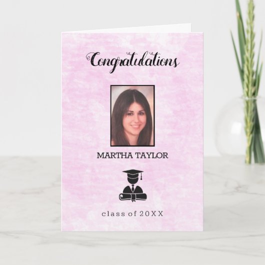 Foto Gefeliciteerd Afstuderen Feestdagen Kaart (Voorkant)