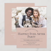 Foto gelukkig ooit na huwelijksreceptie kaart (Voorkant / Achterkant)