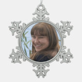 Foto gemaakt tin sneeuwvlok ornament (Voorkant)