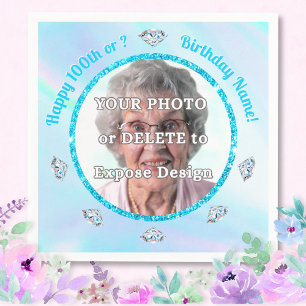 FOTO Gepersonaliseerd, 100e verjaardag servetten,  Servet