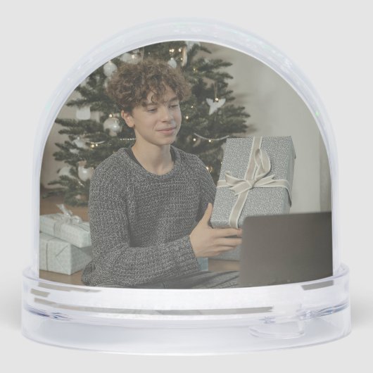 Foto Gepersonaliseerd 2-zijdig Custom Made Sneeuwbol (Achterkant)