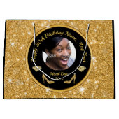 Foto gepersonaliseerd, 50th Birthday Gift Bags, Ha Groot Cadeauzakje (Voorkant)