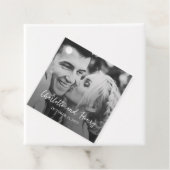 Foto gepersonaliseerd bedankt Label voor weddensch (In situ)