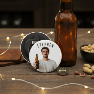 Foto Gepersonaliseerd Cadeau voor hem Button Flesopener