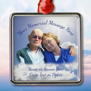 Foto Gepersonaliseerd Kerstfeest in het Hemels Orn Metalen Ornament