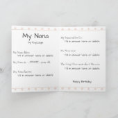Foto Gepersonaliseerde Nana Verjaardag Kaart (Binnen)