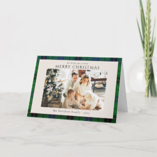 Foto geplaatst Rustic Tartan Christmas Custom Kaart