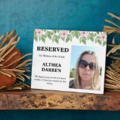 Foto gereserveerd voor de Moeder bruiloft teken Fotoplaat (Zijkant)