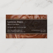 Foto gesmelt chocolade, chocolade Visitekaartje (Achterkant)