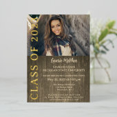 Foto getextureerde achtergrond Folie Uitnodiging (Staand Voorkant)