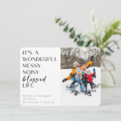 Foto Geweldig Gezegend Leven Feestdagenkaart (Staand voorkant)