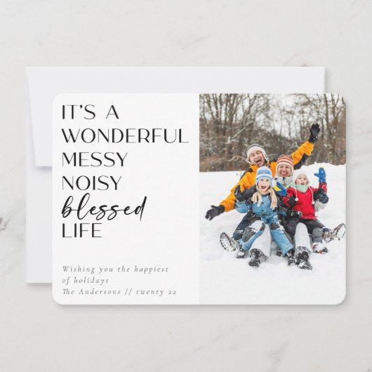 Foto Geweldig Gezegend Leven Feestdagenkaart (Voorkant)