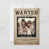  foto Gezocht Poster bruiloft Bedankkaart (Voorkant)