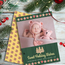 Foto Gingerbread Zoete Wensen Groen Rustiek Hout