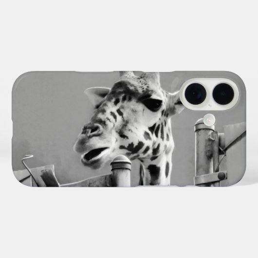 Foto Giraffe - zwart-wit Case-Mate iPhone Case (Achterkant (horizontaal))