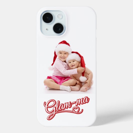 Foto Glamma rood/wit op wit Case-Mate iPhone Case (Achterkant)