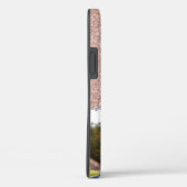 Foto Glitter Roos Gold Diamond Monogram Case-Mate iPhone Case (Achterkant / Rechts)