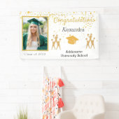 Foto Gold en white Cheerlead Afstuderen Spandoek (Insitu)