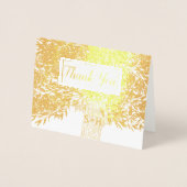 Foto Gold Foil Initialen Tree Trunk Hartelijk dank Folie Kaarten (Voorkant)