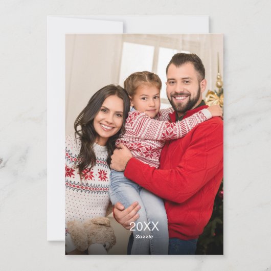 Foto Gold Joy op Black KerstGreenery Holiday Feestdagenkaart (Achterkant)