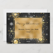 Foto Gold Snowflake kerstfeestdag Kaart (Achterkant)