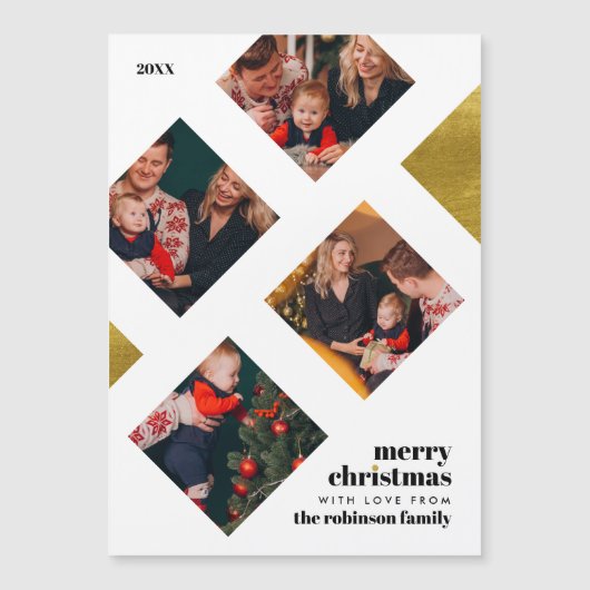 Foto & Gold Squares | Kerstfeestdag (Voorkant)