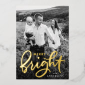 Foto Gold van Merry en BrightScript Folie Feestdagenkaart (Voorkant)