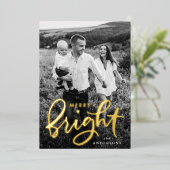 Foto Gold van Merry en BrightScript Folie Feestdagenkaart (Staand Voorkant)