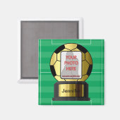  foto Golden voetbal magneten (Voorkant / Achterkant)