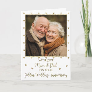 Foto gouden huwelijksjubileum 50 jaar kaart