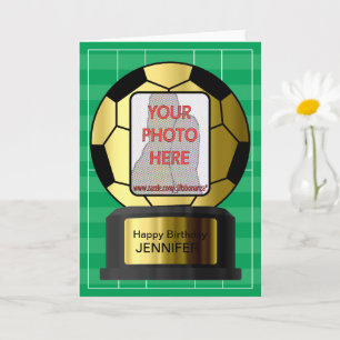  foto GOUDEN voetbal verjaardagskaarten Kaart